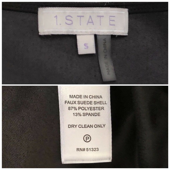 1. State Dress Fringe Black Faux Suede Shift Southwestern Boho Mini - Picture 8 of 8